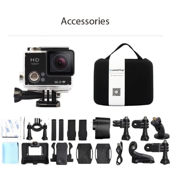 GeekPro 2.0 Plus Sports Camera Bundle (GoPro Alternative)